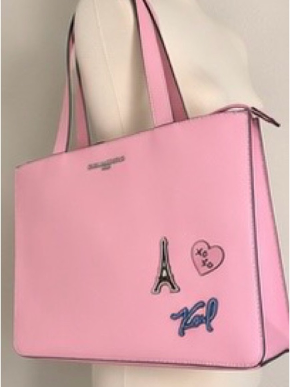 Karl Lagerfeld Paris Margot Blush Pink Tote Crossbody